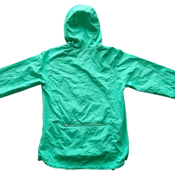 Asics Womens Full Zip Hooded Running Rain Jacket Windbreaker Teal Mint Green, Sm - Picture 9 of 13